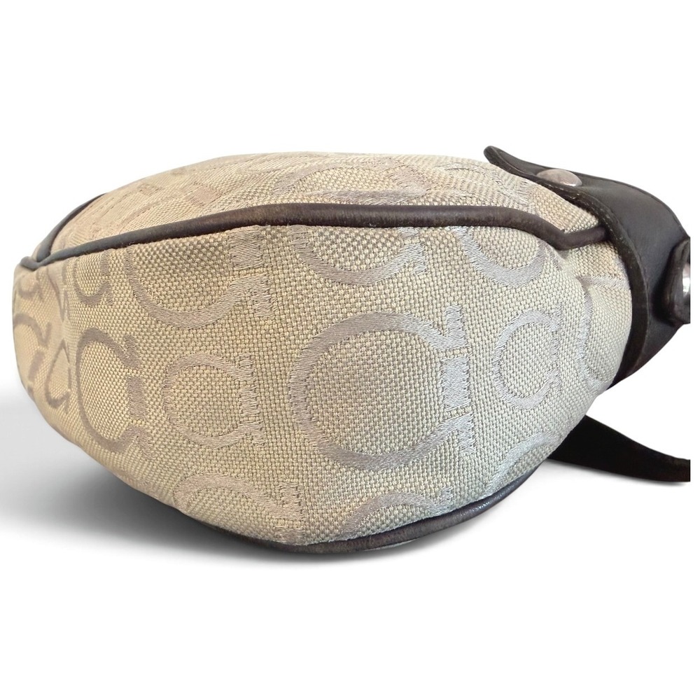 Salvatore Ferragamo Vintage Gancini Jacquard Canvas Leather Y2K Shoulder Bag - Picture 8 of 13